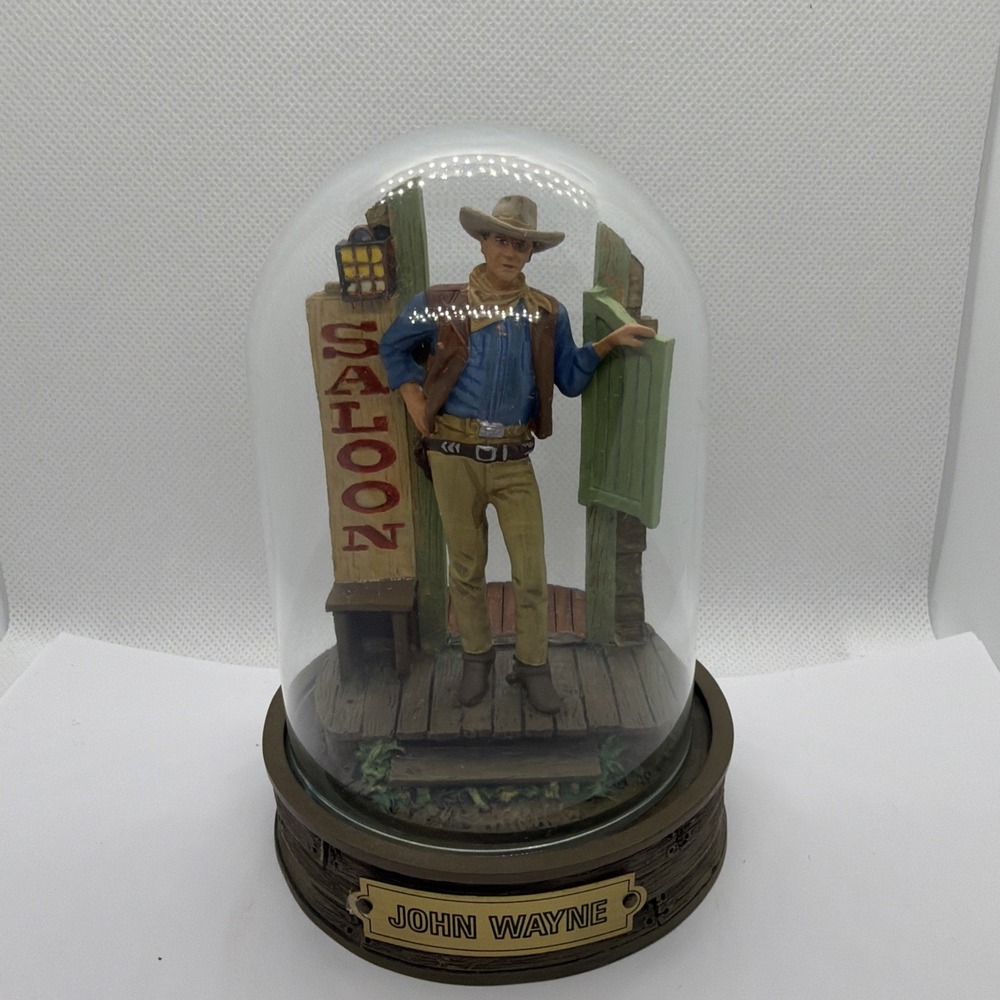 Franklin Mint John Wayne Hand-Painted Sculpture Limited Edition Dome A5010